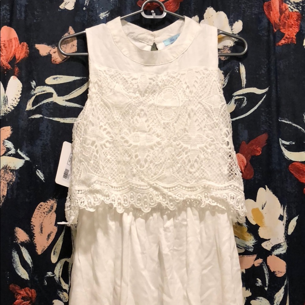 White Lace Dress Up Boutique Dress